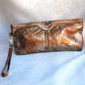 Leather wristlet